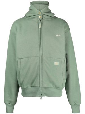 Advisory Board Crystals logo-patch zip-up hoodie - Green