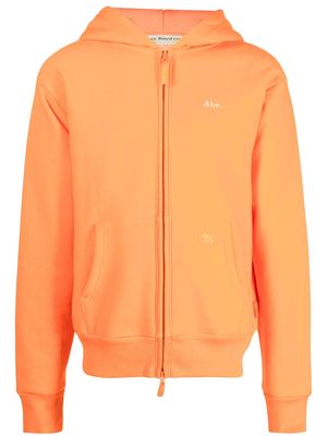 Advisory Board Crystals logo-print zip-up hoodie - Orange