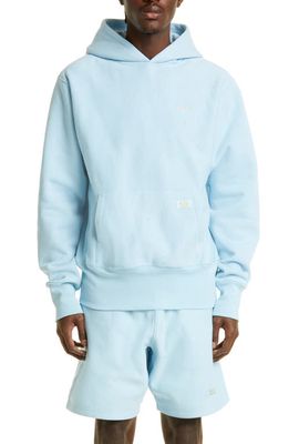 Advisory Board Crystals Unisex Abc. 123. Logo Cotton Blend Pullover Hoodie in Angelite Blue
