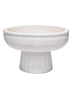 Aegean Small Pedestal Bowl - Matte White - Matte White - Size Small
