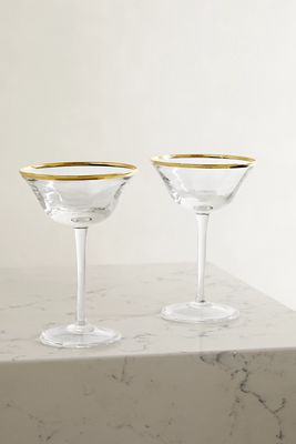 AERIN - Sophia Set Of Two Crystal Coupes - one size