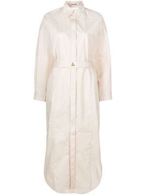 AERON belted shirt dress - White