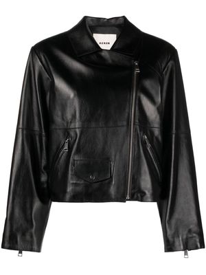 AERON Blythe leather biker jacket - Black