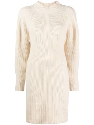 AERON Brook rib-knit mini dress - Neutrals