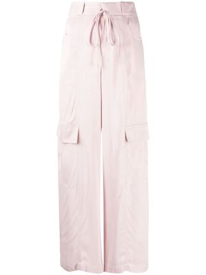 AERON cargo-pockets satin-finish trousers - Pink