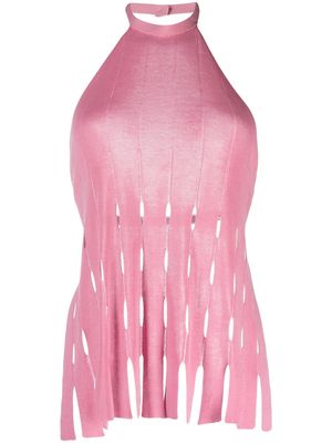 AERON Clover fringed knit top - Pink