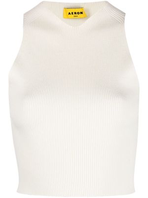 AERON cropped-knit top - White
