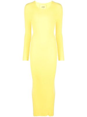 AERON cut-out ribbed maxi dress - Yellow