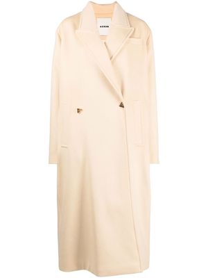 AERON double-breasted wool coat - Neutrals
