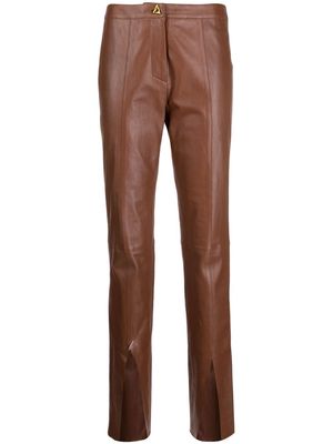 AERON Elm lambskin trousers - Brown