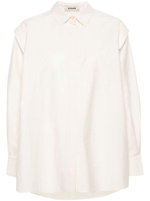 AERON Elysee pleat-detail shirt - Neutrals