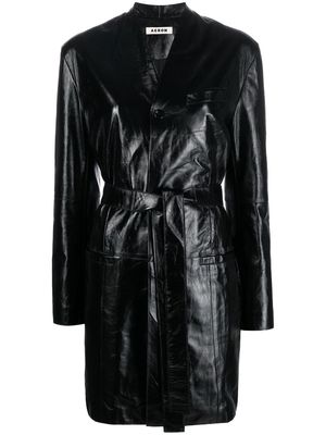 AERON Eva leather mini blazer dress - Black