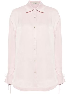 AERON Fallow satin-weave shirt - Pink