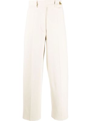 Aeron fine-knit felted cropped trousers - Neutrals