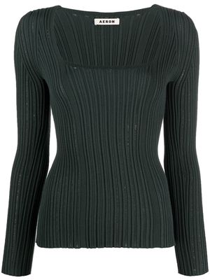 AERON Finesse ribbed-knit jumper - Green