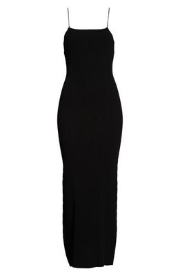 AERON Fleur Rib Body-Con Dress in Black