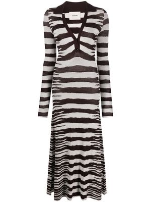 AERON Heath striped maxi dress - White