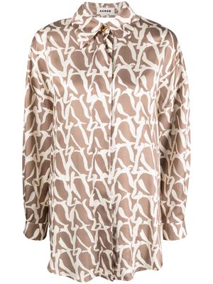 AERON Julia silk-blend shirt - Neutrals