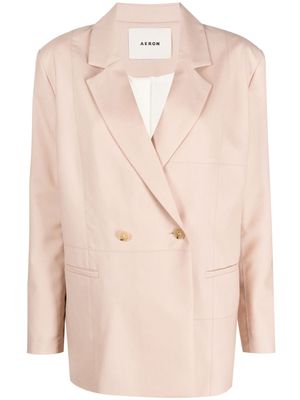 AERON Lubiana double-breasted wool blazer - Pink
