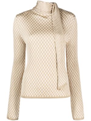 AERON Meliora check-pattern blouse - Neutrals