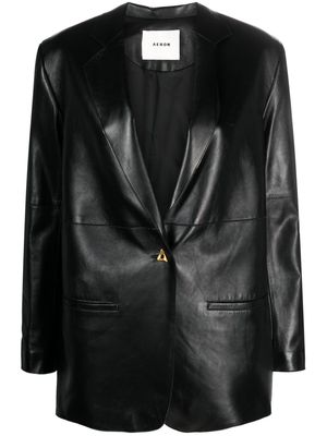 AERON Mercedes leather blazer - Black