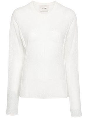 AERON Minnow semi-sheer jumper - White
