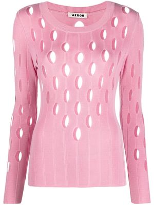 AERON Misty open-knit jumper - Pink
