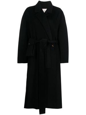 AERON notched-lapels wool-blend coat - Black