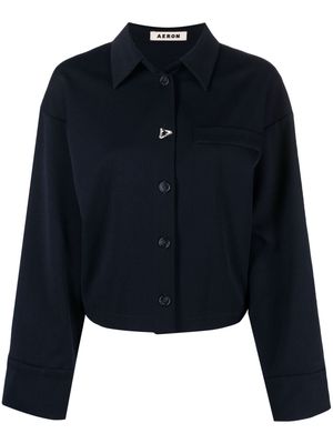 AERON Omnia logo-button shirt - Blue