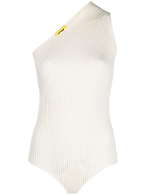 AERON one-shoulder knitted bodysuit - White