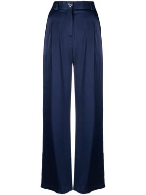 AERON pleated-detail palazzo pants - Blue