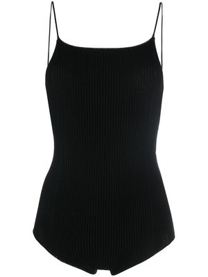 Aeron ribbed-knit bodysuit vest - Black