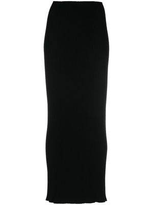 AERON ribbed-knit maxi skirt - Black