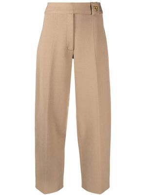 AERON sculpted-button knitted trousers - Neutrals