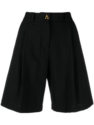 AERON sculpted-button tailored shorts - Black