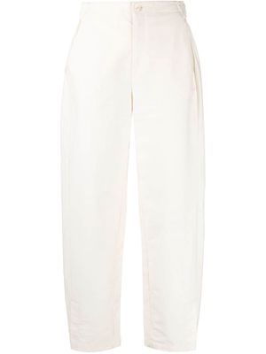 AERON short-slits cotton-blend trousers - Neutrals