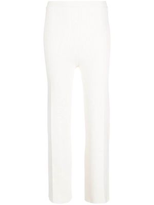 AERON straight-leg rib-knit trousers - Neutrals