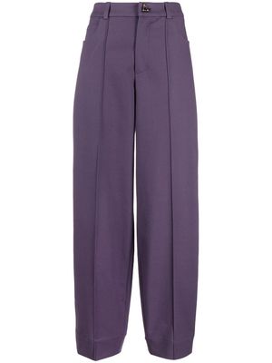 AERON tapered-leg wool trousers - Purple