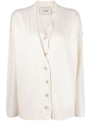 AERON Veloute double-layer cardigan - White