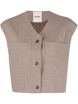 AERON Vine V-neck waistcoat - Brown