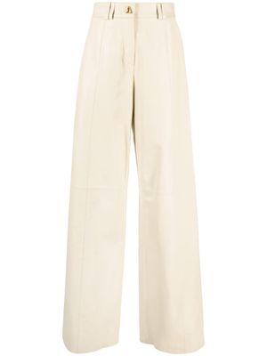 AERON wide-leg tailored trousers - Neutrals
