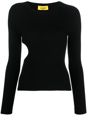 AERON Zero cut-out knitted jumper - Black