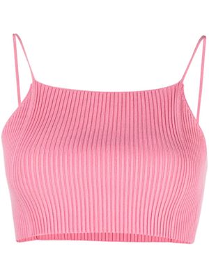 AERON Zero ribbed-knit cropped top - Pink
