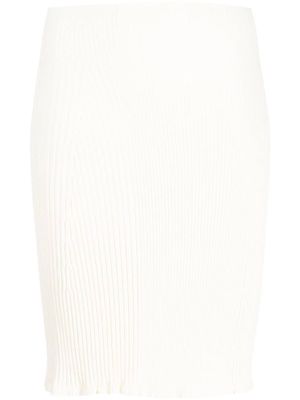 AERON Zero ribbed-knit miniskirt - Neutrals