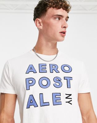 Aeropostale large logo t-shirt in white