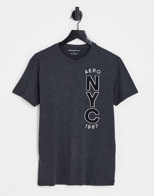 Aeropostale nyc logo t-shirt in gray