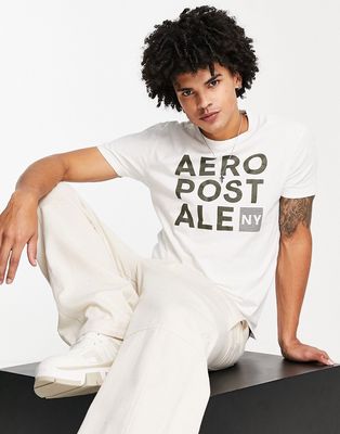 Aeropostale printed T-shirt in white