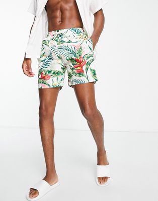 Aeropostale swim shorts in white tropical print