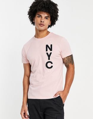 Aeropostle NYC logo t-shirt in pink