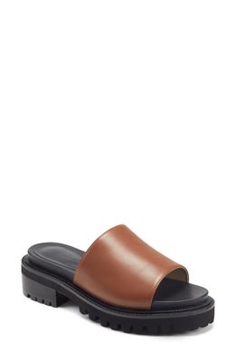 Aerosoles Lucas Lug Platform Slide Sandal in Cuoio Leather
